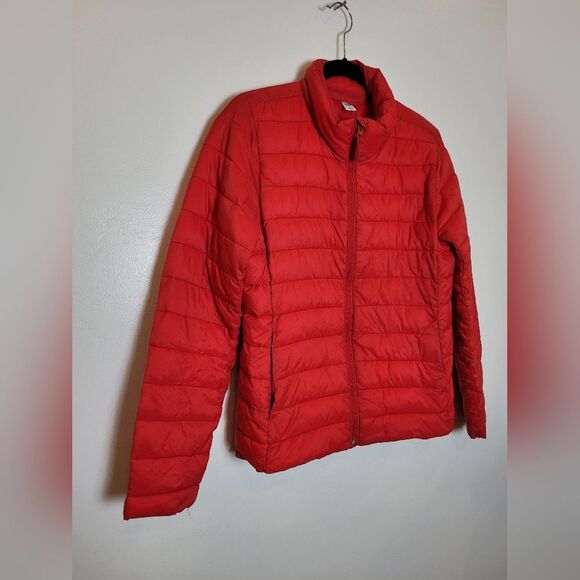 Old Navy Go-H2O Water Resistant Puffer Jacket Narrow Channel Robbie Red Small - Picture 3 of 9